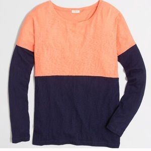 J. Crew Colorblock Long Sleeve T-shirt